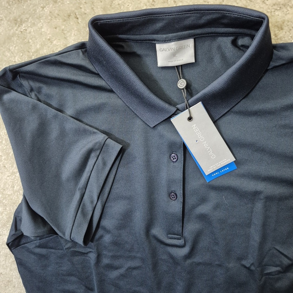 Galvin Green Mireya Shirt V8+ Womens XL Navy Blue Golf Tennis Performance Polo